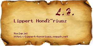 Lippert Honóriusz névjegykártya